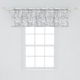 thumbnail image 2 of Ambesonne Paisley Window Valance, Digital Persian Leaf, 54" X 18", Grey and White, 2 of 3