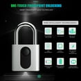 thumbnail image 3 of Mistaha Smart Fingerprint Padlock Gym Cabinet Fingerprint Lock Dormitory Warehouse -theft Lock GS40F Silvery, 3 of 8