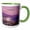 Green/White, variant on 3drose, Santa Barbara California at Night, 11oz Two-tone Blue Mug