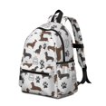 thumbnail image 2 of Dachshund Paw Print White Pattern Backpack for School, Cute School Bag with Adjustable Shoulder Straps and Padded Back, 13.4"x11"x4.7", 2 of 5