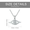 thumbnail image 4 of DVEATR Diamond Evil Eye Necklace 925 Sterling Silver Good Luck Devil Eye Necklace for Women Turkish Eye Jewelry Gifts for Anniversary, 4 of 5