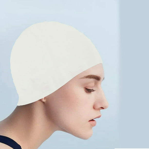 Gorro de natación de silicona impermeable,apto para adultos y niños Cómodo gorro de natación que no aprieta la cabeza,ideal para piscina y playa