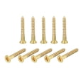 thumbnail image 1 of Tornillos de Madera de Latón Uxcell M4x30mm, Conector Autoperforante de Cabeza Plana Phillips Paquete de 30, 1 of 5