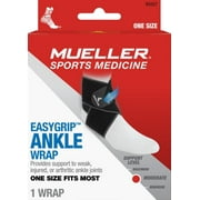 Mueller Easy Grip Ankle Support Wrap, Black, OSFM