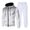 T1531 White, variant on Curuila Sweatsuits 2 Piece For Men With Pocket Zipper Long Sleeve Graphic Print Hooded Sweatshirt With Sweatpants Winter Warm Soft Casual Tracksuit Size 2Xl