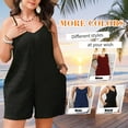 thumbnail image 5 of Cuteduck Women's Plus-size Casual Summer Halter Rompers Shorts Jumpsuit with Pockets 0XL-4XL, 5 of 7