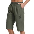 thumbnail image 5 of Capri Long Elastic Cargo ShortsSummer Pants For Men Large Size Workwear Style Straight-cut Loose And Casual Shorts, 5 of 5