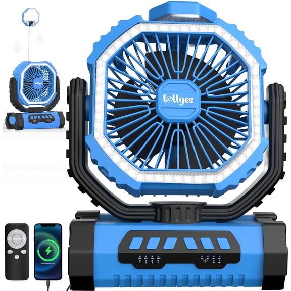 Portable Camping Fan with LED Light & SOS Function - Ultimate Outdoor Companion