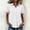 *White, variant on ClodeEU Women's Linen Button Down Short Sleeve Shirt,Casual Collared Blouse Army Green,Women's Plus L