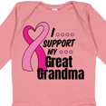 thumbnail image 4 of Inktastic Breast Cancer Awareness I Support My Great Grandma Boys or Girls Long Sleeve Baby Bodysuit, 4 of 5