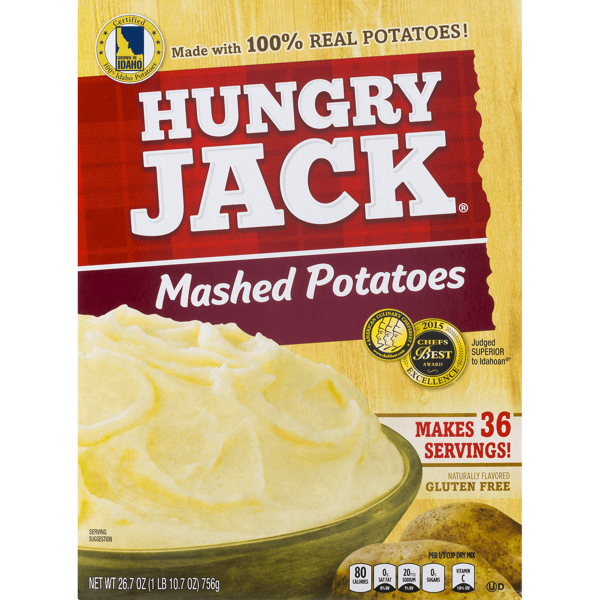 Hungry Jack Naturally Flavored Mashed Potatoes 26.7 Ounce Box