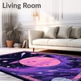 thumbnail image 2 of ODIKA 6'x9' Machine Washable Non-Slip Area Rug, Space Odyssey Pink Cosmic Journey High Traffic Rug, Purple, 80904, 2 of 7