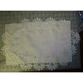 thumbnail image 2 of Doily Boutique Placemat or Doily in Ivory Fancy Lace and Fabric Handmade Size 24 x 15 inches, 2 of 4