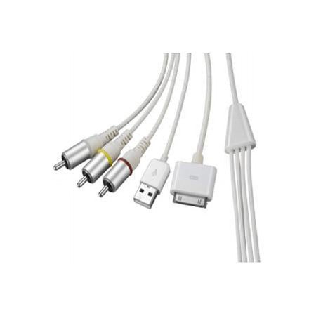 UPC: 0873791006687 | 4XEM 30-Pin To RCA Composite Audio/Video Plus USB Charging Adapter-iPhone 4X30PINAV