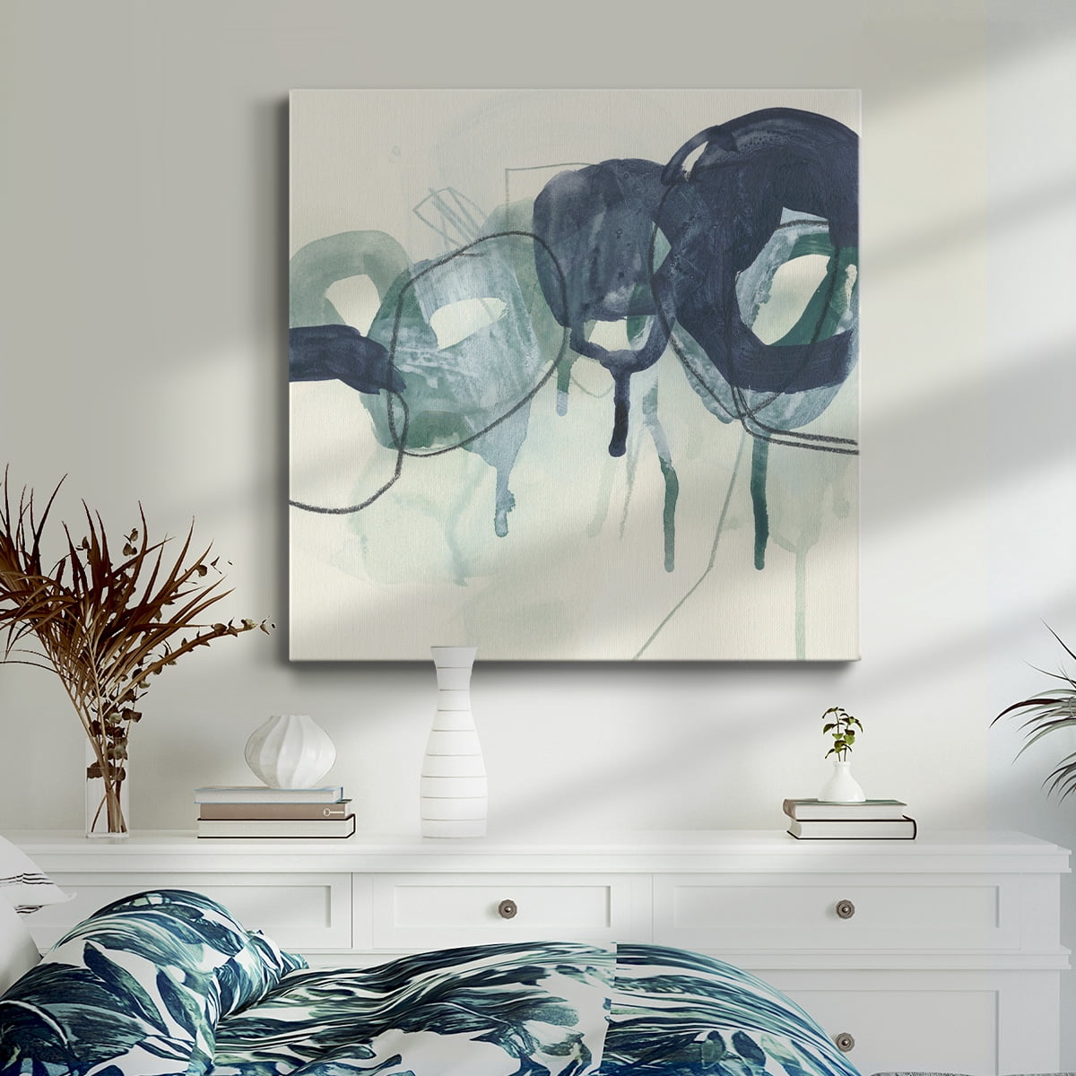 Wexford Home Chainlink Verdigris II-Premium Gallery Wrapped Canvas, 10" x 10" - Ready to Hang