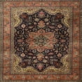 thumbnail image 1 of Ahgly Company Machine Washable Indoor Square Traditional Night Red Area Rugs, 6' Square, 1 of 7