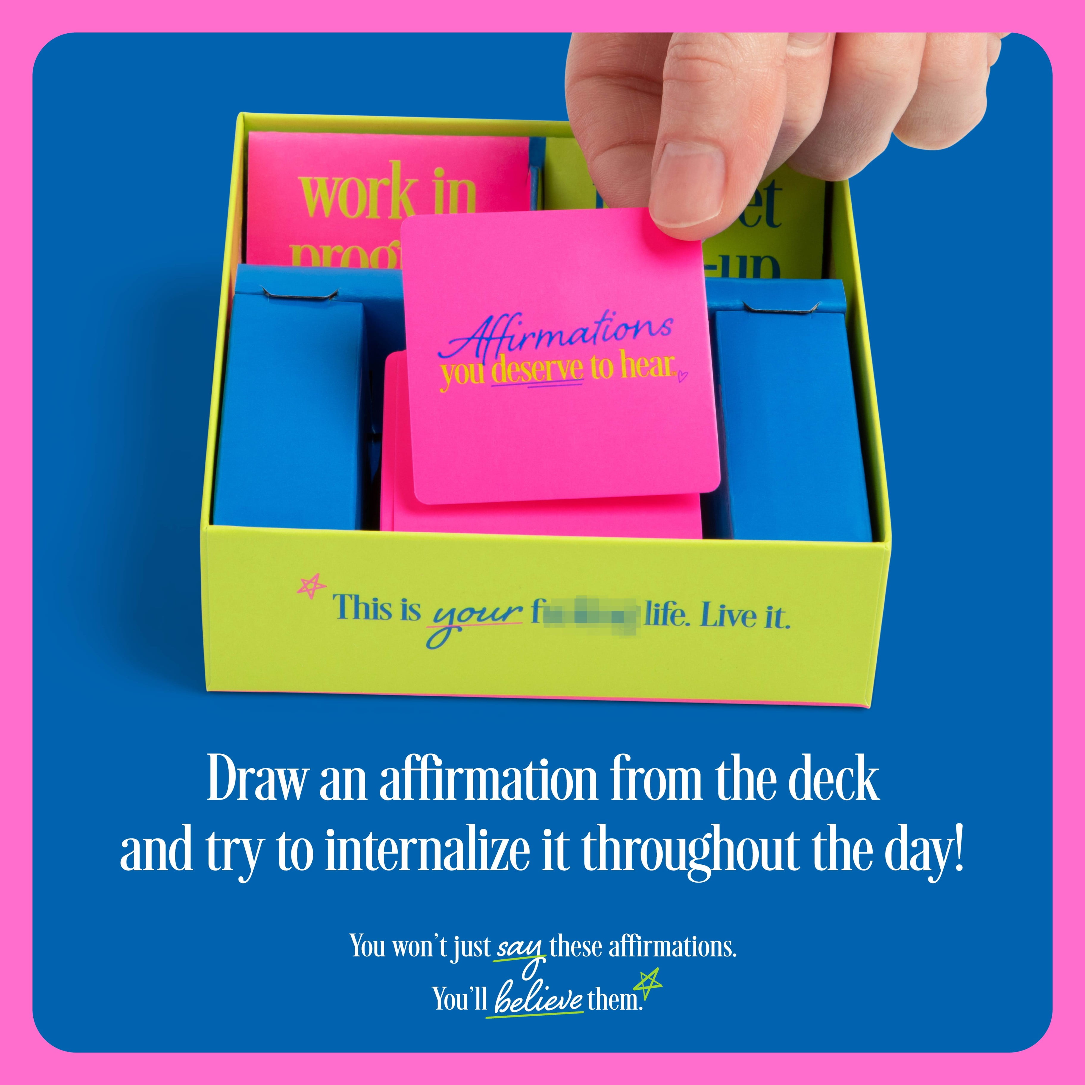 Affirmations You Deserve to Hear by Relatable, 100 Daily Affirmation Cards, Gifts for Women