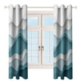 thumbnail image 4 of Ocean Wave Layers Art Study Room Living Kitchen Bedroom For Blackout Curtain Printed 2 Panels, 4 of 6