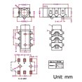 thumbnail image 4 of Unique Bargains 3.5 mm Audio Jack Connector PCB Mount Female Socket 6Pin PJ-313D 5pcs, 4 of 4