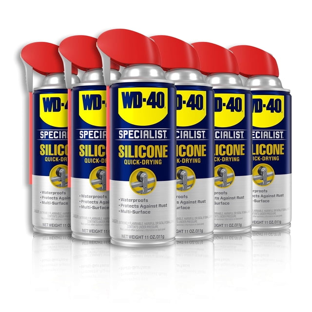 Lubricante de silicona WD-40 Specialist con SMART STRAW, 325 ml, paquete de 6