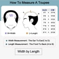thumbnail image 6 of Men Toupee Human Hair Men Hairpieces Fine Mono Top PU Around Male Hair Prosthesis 6" Indian Remy Hair Replacement Unit for Men, 2# Brown Color, 6 of 6