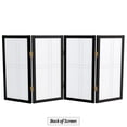 thumbnail image 2 of Red Lantern 2 ft. Short Desktop Double Cross Shoji Screen - Black - 4 Panels, 2 of 8