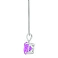thumbnail image 3 of 1.0 ct Brilliant Round Cut Solitaire Natural Amethyst 18K White Gold Pendant with 18" Chain, 3 of 3