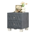 thumbnail image 3 of Homy Casa Nightstand with Storage and 2 Drawers , Modern Bedside Table for Bedroom, Gray, 3 of 6