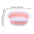thumbnail image 2 of HAHUT Multipurpose Collapsible Wash Basin, Small Portable Foldable Dish Tub, Space Saving for Dishing, Fruit, Camping, RV, Laundry (Pink), 2 of 7