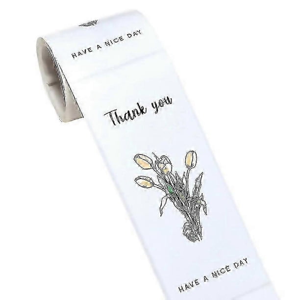 For 50pcs Seal Sticker Strong Stickiness Exquisite Decorative Selfadhesive Tulip Flower Thank You Re