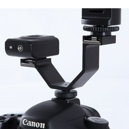 Movo Photo HVA20 Heavy-Duty Video Accessory Dual Shoe Bracket for Lights Monitors Microphones and More