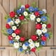 thumbnail image 1 of Fiudx Artículos en oferta con ofertas flash Corona del Día de la Independencia para puerta de entrada, simulación de flores, decoraciones colgantes para la pared del hogar, colgante decorativo, acces, 1 of 6