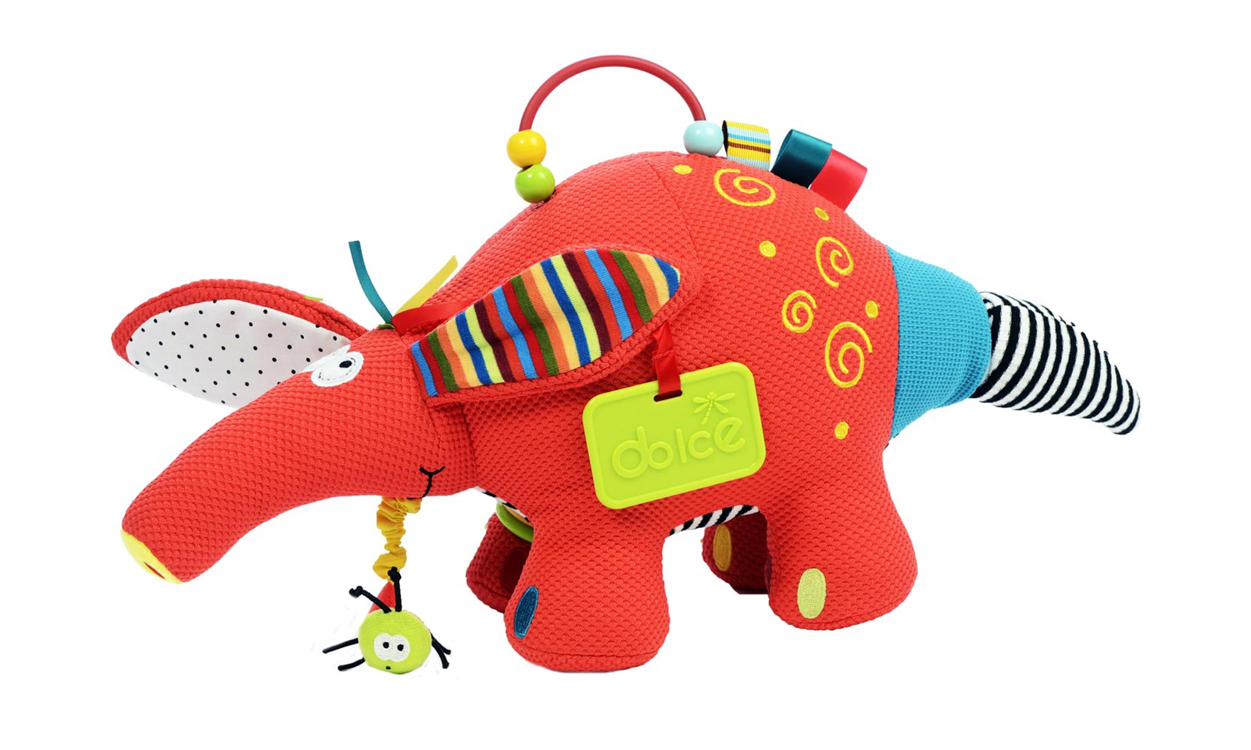 Dolce Aardvark Soft Baby Activity Toy 0m+ 