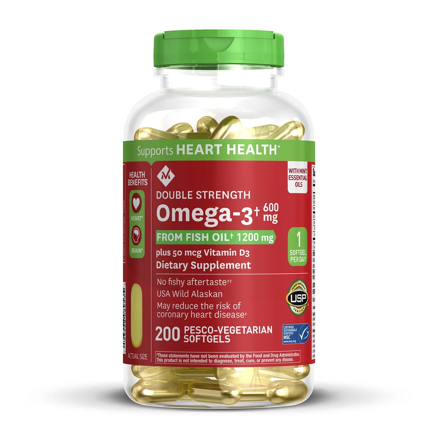 Fish Oil with 50 mcg Vitamin D3 (200 ct 