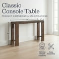 thumbnail image 4 of Alaterre Furniture Classic Solid Wood Console Table - 56in Modern Farmhouse Entryway Table, Brown, 4 of 6