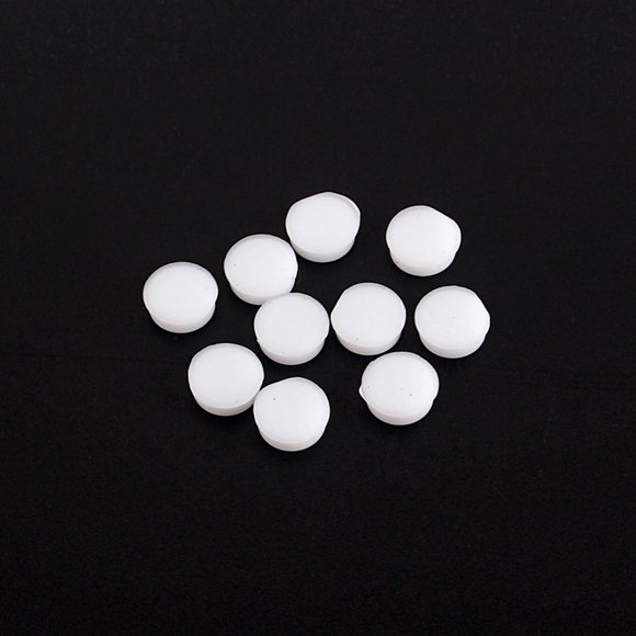 Raindrops 10Pack Sound Plug Flutes Repair Parts Rubber Transparent White For Flute Playing
