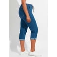 thumbnail image 3 of Catherines Women's Plus Size Petite Relaxed Rolled Knit Jean Capri, 3 of 3
