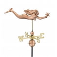 thumbnail image 1 of Good Directions 966P Mermaid with Starfish Weathervane, Polished Copper, 1 of 1