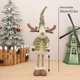 thumbnail image 3 of Adornos navideños, adornos navideños, regalos navideños, decoración navideña, reno de cuatro patas de tela verde, postura de pie, muñeco de reno navideño, muñeco de alce, 3 of 7