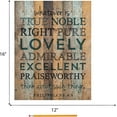 thumbnail image 3 of Whatever is True Noble Pure Lovely 16 x 12 Wood Pallet Design Wall Art Sign, 3 of 4