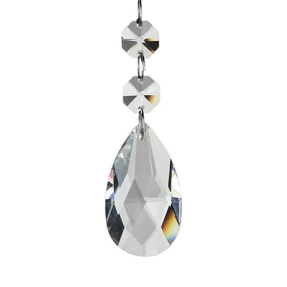 Goowood Chandelier Crystal Pendants Teardrop Glass Replacement Parts with Rainbow Prism Refraction for Home Decor