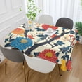 thumbnail image 2 of Yayeee Tablecloths 54" x 54" Rectangle Wrinkle Resistant Party Table Cover, Vibrant Japanese Flowers, 2 of 8