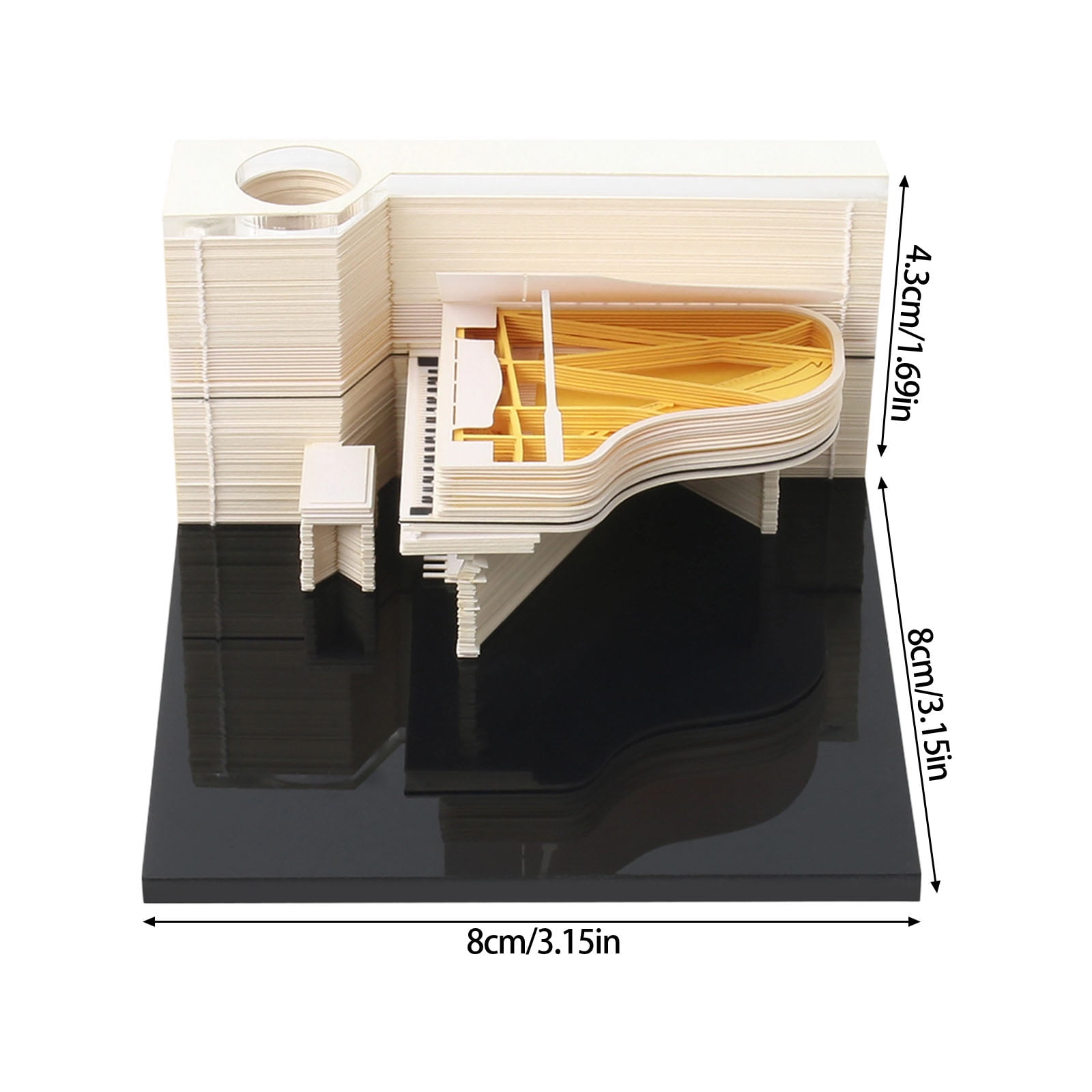Elegant Piano Note Pad With Weekly Planner Artistic Desk Planner Specialty Paper