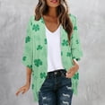 thumbnail image 1 of Cárdigan de mujer Cárdigan de moda Día de San Patricio Estampado Primavera Verano Cárdigan estampado de manga larga Abrigo de mujer, 1 of 5