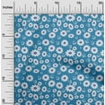 thumbnail image 2 of oneOone Viscose Jersey Blue Fabric Kids Floral Sewing Craft Projects Fabric Prints By Yard 60 Inch Wide, 2 of 4