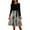 Gray, variant on Christmas Dresses for Women Women's Fashion Round Casual Slim Fit Christmas Print Large Swing Long Sleeve Dress for Holiday Party,Army Green,L