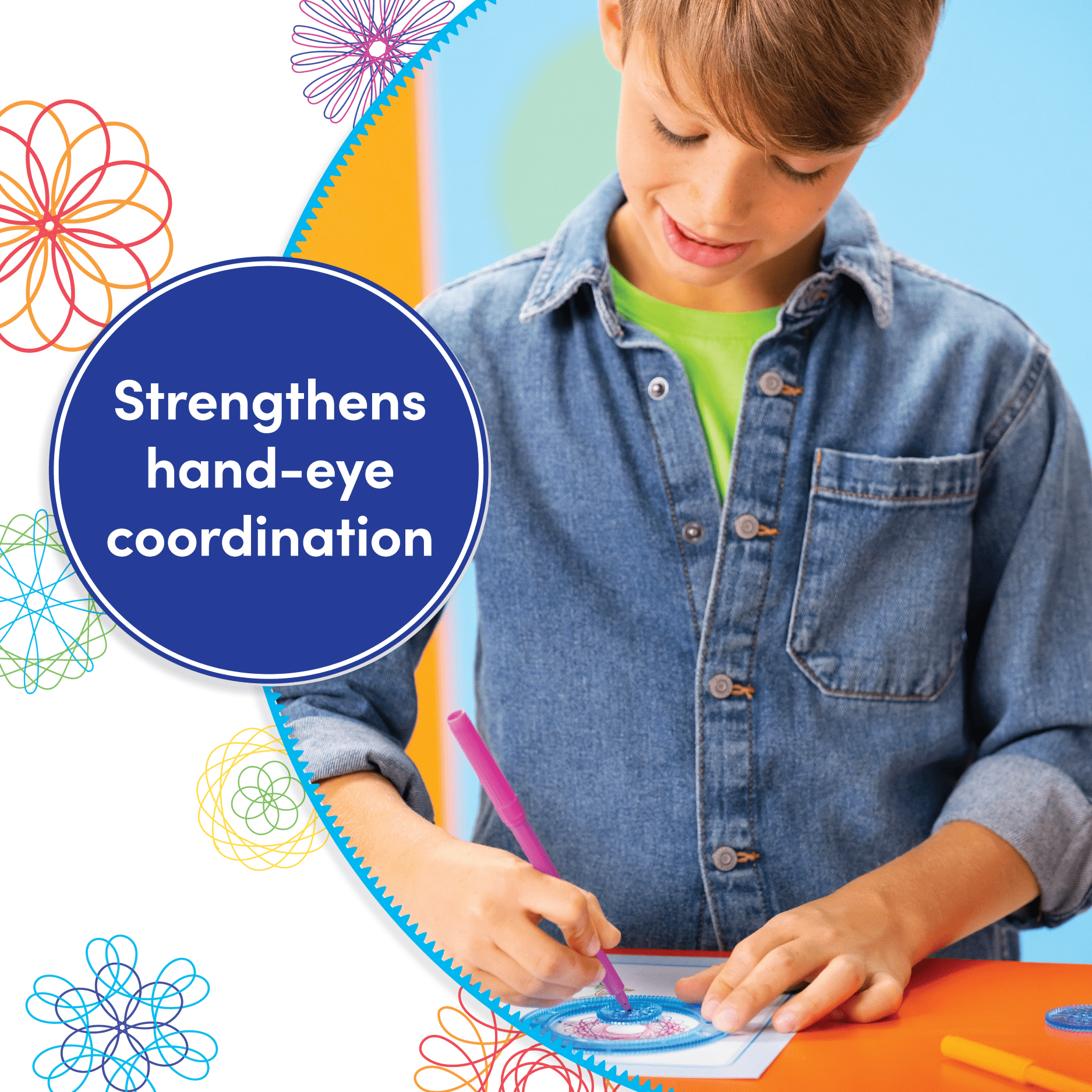 Spirograph Drawing Art Kit with Markers, Original Spirograph, Ages 8 and Up