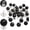 30set Black, variant on 30 Sets  Buttons No Sew Buttons for Clothes, 10mm  Brooch Pins  for Women, White Safety Pins for Dresses, Shirts, DIY Crafts, Fashion Decorative Accessories