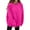 501_Hot Rose, variante sur Chandail à Col Rond à Manches Longues Décontracté pour Femme, Doux, Confortable, Coupe Ample, Haut à Enfiler pour Tous les Jours, Noir