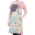 thumbnail image 5 of Pioneer Flower Floral Print Pattern Apron-Garden Aprons for Women with Pockets-Cotton Linen Waterproof Kitchen Cooking Gardening Aprons Adjustable for Kitchen,Cooking,BBQ and Salon 33x27 Inch, 5 of 7